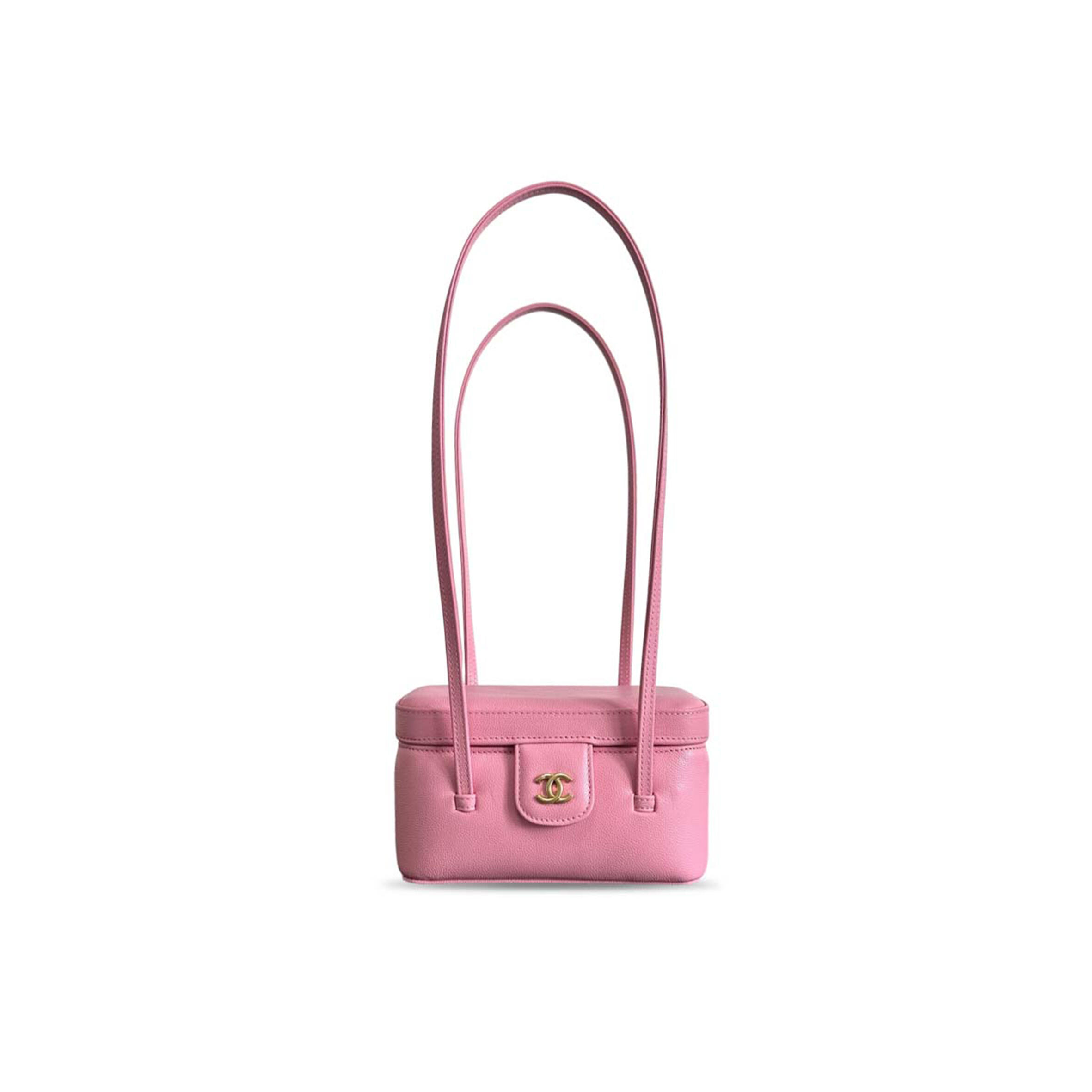 CHANEL SHINY CAVIAR PREPPY COCO LONG VANITY WITH STRAP (17*10*8cm)